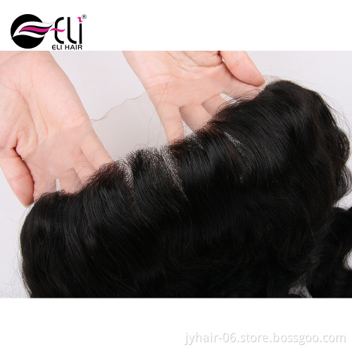 Brazilian Body Wave Lace Frontal Closure 13 X 4 ear to ear Closure with Baby Hair Human Hair Free Part